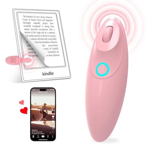 【2024 Upgrade】Remote Control with Scroll Wheel for Kindle Paperwhite/TikTok, E-Book Readers page turner remote/Short Video Controller Compatible with iPhone/iPad/Android, Wrist Strap Included! (Pink) von AceGamer