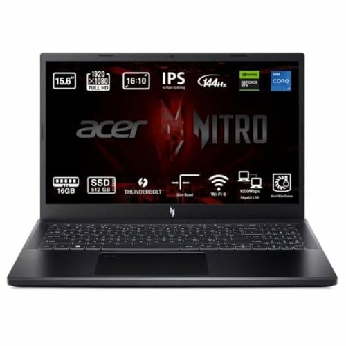 Acer Laptop Nitro V 15 ANV15-51 15,6" Intel Core i7-13620H 16GB RAM 512GB SSD NVIDIA GeForce RTX 3050 von Acer