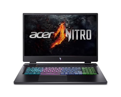 Acer Nitro 17 (AN17-41-R182) Gaming Laptop | 17, 3" WQHD 165Hz Display | AMD Ryzen 7 7840HS | 16 GB RAM | 1 TB SSD | NVIDIA GeForce RTX 4060 | Windows 11 | QWERTZ Tastatur | schwarz von Acer