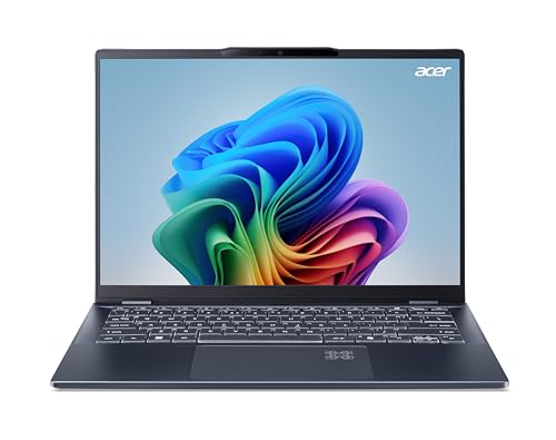 Acer Swift 14 AI (SF14-51-58TU) Copilot+ PC, AI Notebook 40 Tops - 14" WQ2.8K OLED Display, Intel Core Ultra 5 226V, 16 GB RAM, 512GB SSD, Intel Arc Grafik 130V, Windows 11, QWERTZ Tastatur, blau von Acer