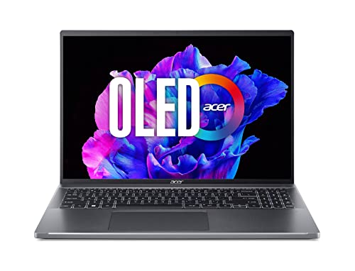 Acer Swift Go (SFG16-71-584X) Ultrabook/Laptop | 16" 3.2K OLED 120Hz Display | Intel Core i5-1335U | 16 GB RAM | 512 GB SSD | Intel Iris Xe Grafik | Windows 11 | QWERTZ Tastatur | grau von Acer