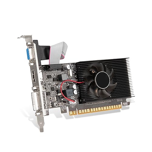 Acogedor GT610 Grafikkarte 1G DDR3 64 Bit, 810/1800 MHz Computer PC Gaming Video Grafikkarte mit Lüfter PCI Express X16 2.0 Unterstützung VGA DVI HDMI von Acogedor