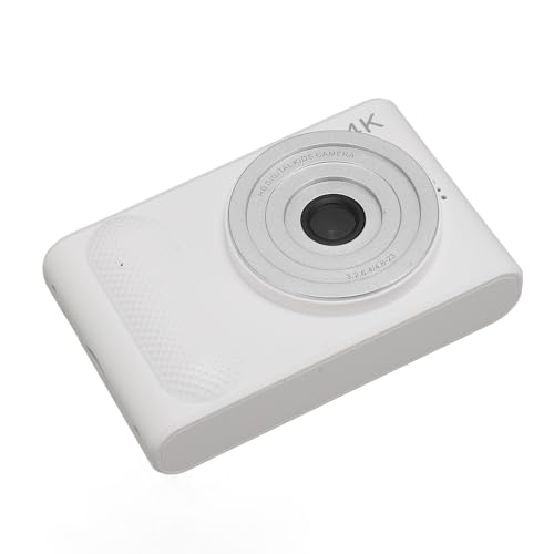 4K-Digitalkamera, 48 MP, HD, 16-facher Digitalzoom, Autofokus, Kompakte Tragbare Mikro-Spiegelreflexkamera für Reisefotografie, Vlogging (White) von Acouto