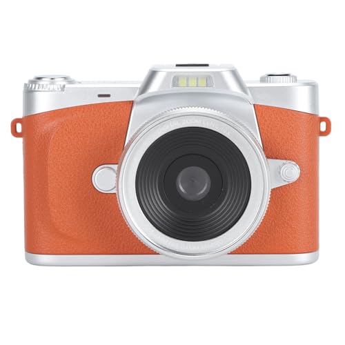 64MP 4K Smart Digitalkamera mit 20-fachem Zoom für HD-Fotografie und Ultra-HD-Videoaufzeichnung, Ideal für Reisen und Selfies, ABS-Material (ORANGE) von Acouto