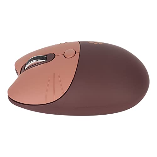 Acouto Cute Cat Kabellose Maus, 2,4 G Kabellose Verbindung, USB-Empfänger für M3-Laptop: Einstellbare DPI für Präzise Cursorbewegung (Brown) von Acouto