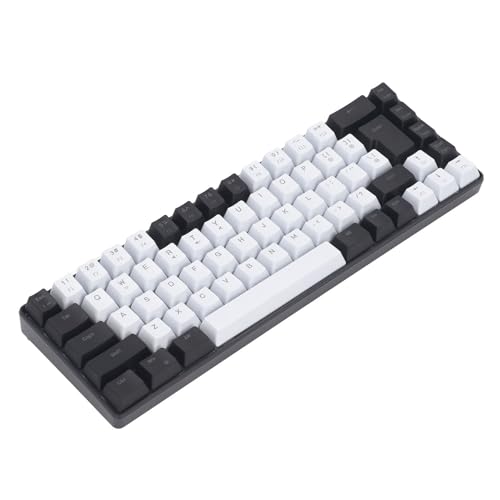 Acouto Membran-Gaming-Tastatur, RGB-Hintergrundbeleuchtung, Kompaktes Layout für FPS-Gamer mit USB-Kabelverbindung, Geeignet für System Office (Schwarz und weiß) von Acouto