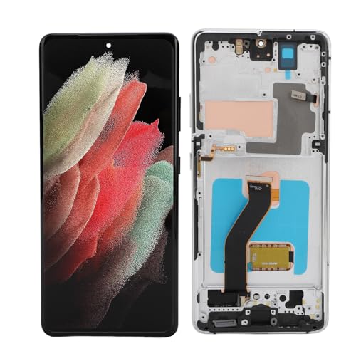 Acouto Telefon-LCD-Digitizer-Ersatz, Kompatibel mit Ultra 5G SM G998B, Hochwertige 6,8-Zoll-Bildschirmbaugruppe mit 3D-Touch, Geeignet für Anzeigeprobleme und Schlechte Touch-Funktion von Acouto