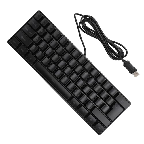 Acouto USB -Wired Gaming -Tastatur 60 Prozent RGB Backlight 6 Tasten Tragbare Kompakttastatur für PC -Spieler Typist Black Gaming Ist Dimension von Acouto