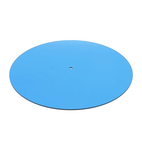 Acryl-Schallplattenmatte, Plattenspielermatte für 12-Zoll-Plattenspieler, Leisere Wiedergabekulisse für Sammler (Blue) von Acouto