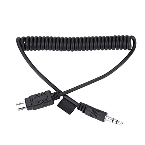 Fernauslöserkabel für, Leichtes, Dehnbares Kabel, Vibrationsreduzierung D750 D610 D600, 2,5 Mm/3,5 Mm, Schwarz (3,5 mm-N3) von Acouto