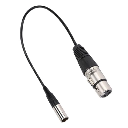 Professionelle Mini XLR Stecker auf XLR Female Kabel mit vergoldeten Pins, Aluminiumfolie, abgeschirmtem Kupferdraht, Männliches Konverterkabel für Mikrofon, Geeignet für Kameras von Acouto