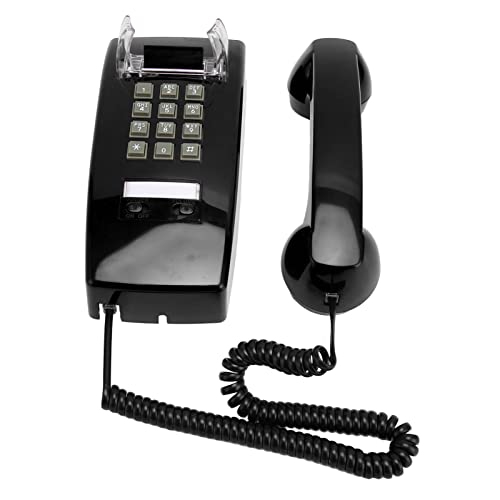 Retro-Schnurtelefon, Klassisches Wandtelefon mit Doppeltem Gong aus Metall, Piepton und Nostalgischem Stil für Zuhause, Büro, Hotel von Acouto