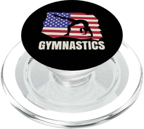 Akrobatik und Gymnastik mit amerikanischer Flagge PopSockets PopGrip für MagSafe von Acrobatics And Gymnastics Clothing