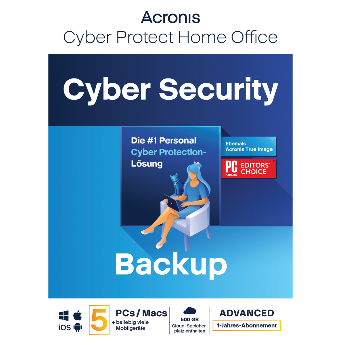 Acronis Cyber Protect Home Office Advanced [5 Geräte - 1 Jahr] + 500 GB Acronis Cloud Storage [5 Geräte - 1 Jahr] von Acronis