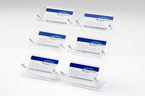 6-fach Visitenkartenständer Visitenkartenhalter Visitenkarten von Acrylglastechnik Danier