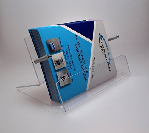 Flyer- und Postkarten Ständer für DIN A6 Querformat Prospekt Ständer von Acrylglastechnik Danier
