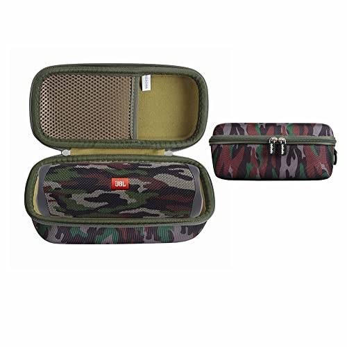 Adada Hartschalen-Reiseetui für JBL Flip 5 / JBL Flip 6 wasserdichten, tragbaren Bluetooth-Lautsprecher (Camouflage) von Adada