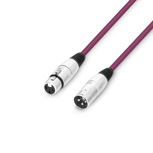 Adam Hall Cables 3 STAR MMF 0100 PUR - Mikrofonkabel XLR female auf XLR male 1m lila von Adam Hall