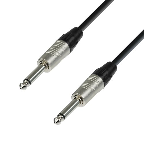 Adam Hall K4 IPP 0600 Instrumentenkabel REAN 6, 3 mm Klinke mono auf 6, 3 mm Klinke mono 6 m von ah Cables