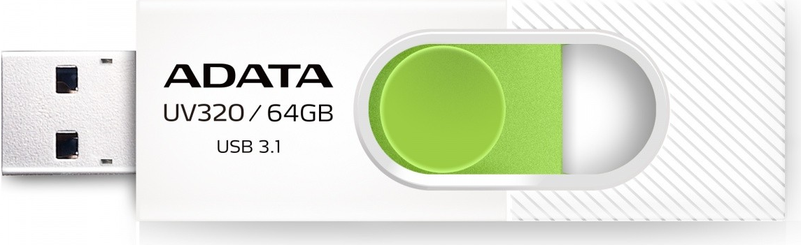 Adata USB 3.0 UV320 64GB White/Green (AUV320-64G-RWHGN) von Adata