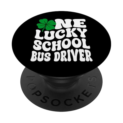 Ein glücklicher Schulbusfahrer St. Patrick's Day PopSockets Klebender PopGrip von Addictive Designs St. Patrick's Day Merch