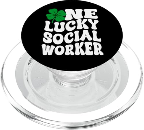 One Lucky Social Worker SW St. Patrick's Day PopSockets PopGrip für MagSafe von Addictive Designs St. Patrick's Day Merch