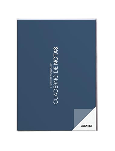 ADDITIO - Notizblock für Lehrer | Kursplanung (4 Monate Ansicht) | Fortlaufende Bewertung | Umweltfreundliches Papier | A4-Format | Spanisch | Blau von Additio