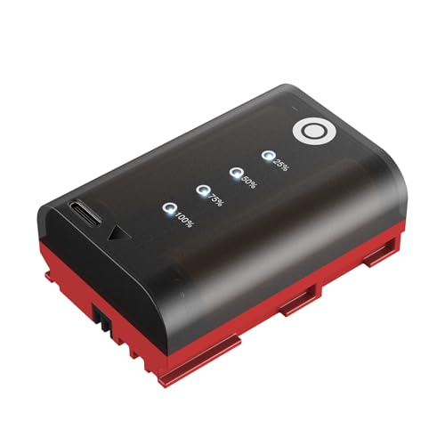 Adicop LP-E6P Li-Ion-Akku 2600mAh hohe Kapazität Akku und Smart LED Anzeige, Ersatzakku kompatibel mit Canon EOS R5, R6 Mark II, 5D 6D 7D Mark II III IV, 60D, 70D, 80D-1 Pack von Adicop