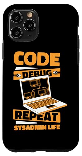 Hülle für iPhone 11 Pro Code Debug Repeat Sysadmin Life IT-Betrieb Administrator von Admin Informatiker IT-Spezialist Geschenke