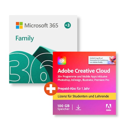 Adobe Creative Cloud All Apps (Student & Lehrer) + Microsoft 365 Family | Key & Produktschlüssel von Adobe