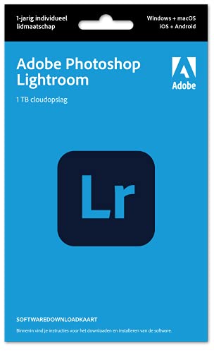 Adobe Lightroom inkl. 1TB Cloud Speicher - NL, Holländisch / 12 Monate Subscription Karte|Standard|1 Gerät|1 Jahr|PC/Mac|Download|Download von Adobe