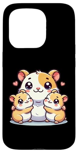 Hülle für iPhone 15 Pro Liebevolle Hamstermutter mit zwei süßen Kindern von Adorable Family Time