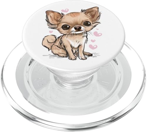 Chihuahua-Liebhaber, süße Herzen PopSockets PopGrip für MagSafe von Adorable Puppy Dogs with Hearts Collection