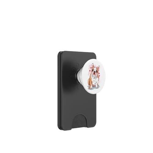 Entzückende französische Bulldogge mit Herzen PopSockets PopWallet für MagSafe von Adorable Puppy Dogs with Hearts Collection