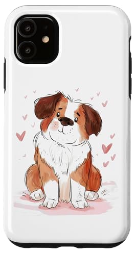 Hülle für iPhone 11 Niedlicher Hund mit Herzen für Tierliebhaber von Adorable Puppy Dogs with Hearts Collection