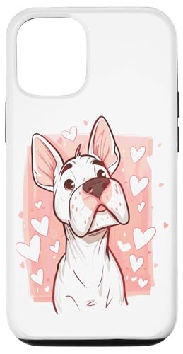 Hülle für iPhone 12/12 Pro Französische Bulldogge umgeben von Herzen von Adorable Puppy Dogs with Hearts Collection