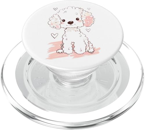 Süßer Pudel mit Herzen PopSockets PopGrip für MagSafe von Adorable Puppy Dogs with Hearts Collection