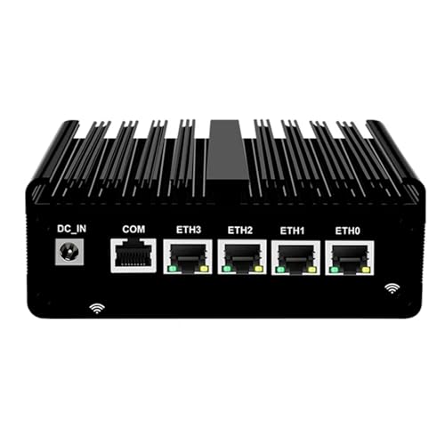 AdvanElink Micro Firewall Appliance Quad-Core InteI N150 (Upgegradeter N100), 16GB DDR5 512GB SSD, lüfterlose Mini PC Router, 4 x 2.5GbE i226-V LAN, 5G/4G/3G SIM-Kartensteckplatz von AdvanElink