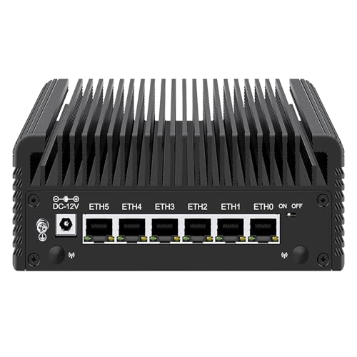 AdvanElink Micro Firewall Appliance Quad-Core InteI N150 (Upgrade N100), 32GB DDR5 512GB SSD, lüfterloser Mini-PC-Router, 6 x 2.5GbE i226-V LAN, TPM2.0 von AdvanElink