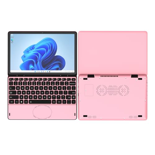 AdvanElink Yoga Laptop InteI N100, 10.95 Zoll IPS 1920 * 1200 Touchscreen, 16GB DDR4 512GB SSD, 360° Faltbar 2 in 1 Tablet PC Win11 Pro, Rosa von AdvanElink