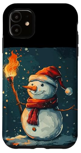 Hülle für iPhone 11 Tolles Schneemann mit Taschenlampe in der Hand Kostüm von Adventure Snowman with Torch