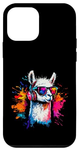 Splash Art Lama Musik Kamelart Kopfhörer Alpaka Hülle für iPhone 12 mini von Aesthetic Art Alpaka Lama Liebhaber Design