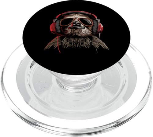 Splash Art Bummelbär Musik Baumbewohner Kopfhörer Faultier PopSockets PopGrip für MagSafe von Aesthetic Art Faultier Bummelbär Fan Design