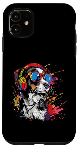 Splash Art Canide Musik K9 Kopfhörer Hund Hülle für iPhone 11 von Aesthetic Art Hund Canide Liebhaber Design