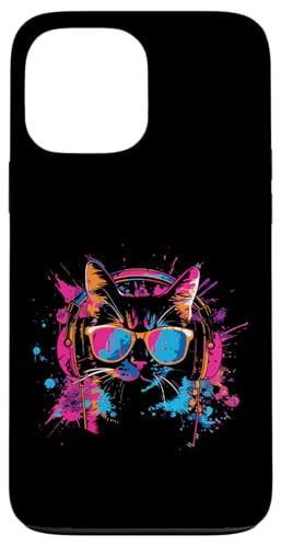 Splash Art Kitty Musik Kätzchen Kopfhörer Katze Hülle für iPhone 13 Pro Max von Aesthetic Art Katze Kitty Liebhaber Design