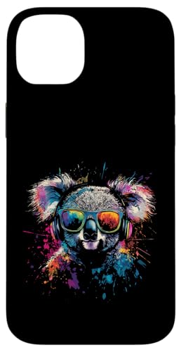 Splash Art Beutelbär Musik Koalabär Kopfhörer Koala Hülle für iPhone 14 Plus von Aesthetic Art Koala Beutelbär Liebhaber Design