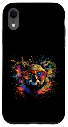 Splash Art Beutelbär Musik Koalabär Kopfhörer Koala Hülle für iPhone XR von Aesthetic Art Koala Beutelbär Liebhaber Design