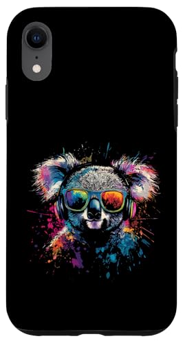 Splash Art Beutelbär Musik Koalabär Kopfhörer Koala Hülle für iPhone XR von Aesthetic Art Koala Beutelbär Liebhaber Design