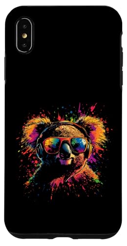 Splash Art Beutelbär Musik Koalabär Kopfhörer Koala Hülle für iPhone XS Max von Aesthetic Art Koala Beutelbär Liebhaber Design