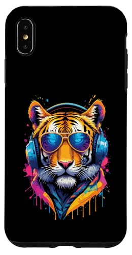 Splash Art Bengal Musik Großkatze Kopfhörer Tiger Hülle für iPhone XS Max von Aesthetic Art Tiger Bengal Liebhaber Design